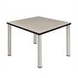 Kee 36in. Square Breakroom Table- Maple/ Chrome