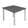 Kee 48in. Square Breakroom Table- Grey/ Chrome