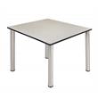 Kee 48in. Square Breakroom Table- Maple/ Chrome