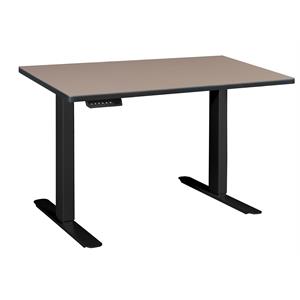 esteem 42 in. height adjustable power desk- beige/black