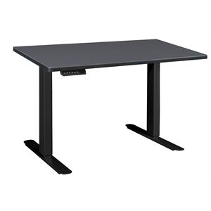 regency esteem 42 in. height adjustable power desk- grey/black
