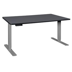 regency esteem 60 in. height adjustable power desk- grey/grey