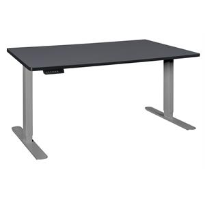 regency esteem 66 in. height adjustable power desk- grey/grey