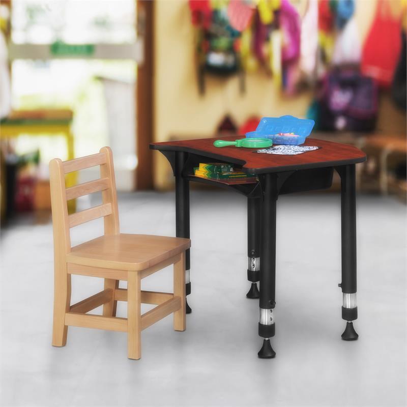 Ferris 26 in. x 24 in. Height Adjustable Student Desk- Cherry