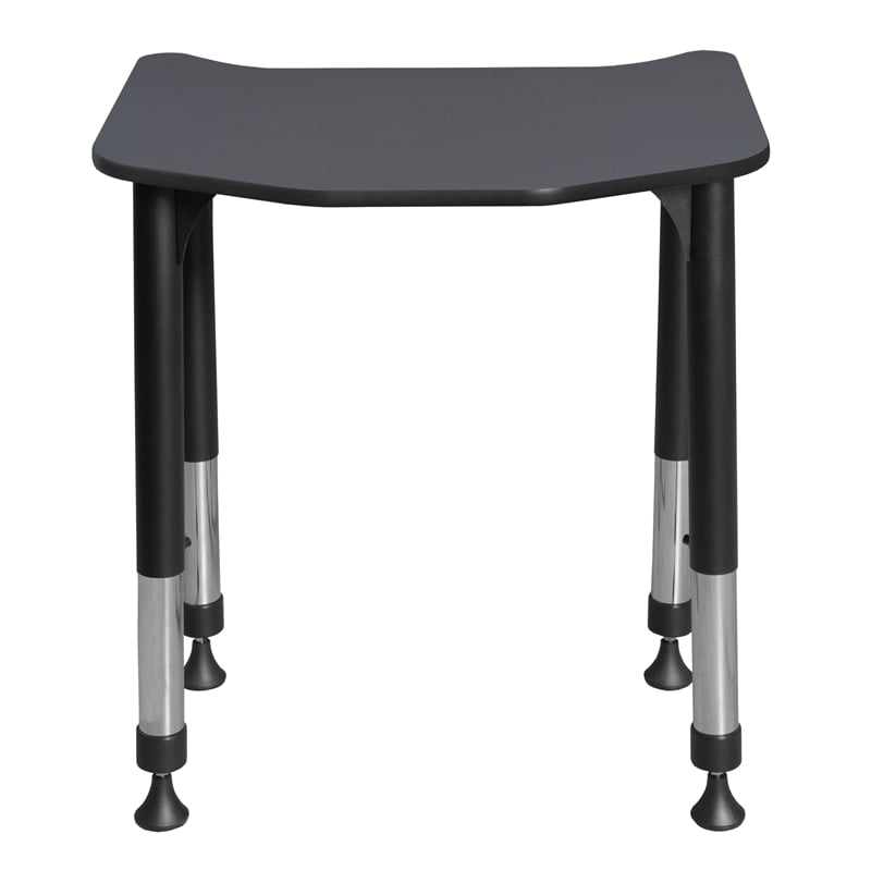Ferris 26 in. x 24 in. Height Adjustable Student Desk- Grey
