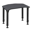 Ferris 26 in. x 24 in. Height Adjustable Student Desk- Grey