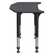 Ferris 26 in. x 24 in. Height Adjustable Student Desk- Grey