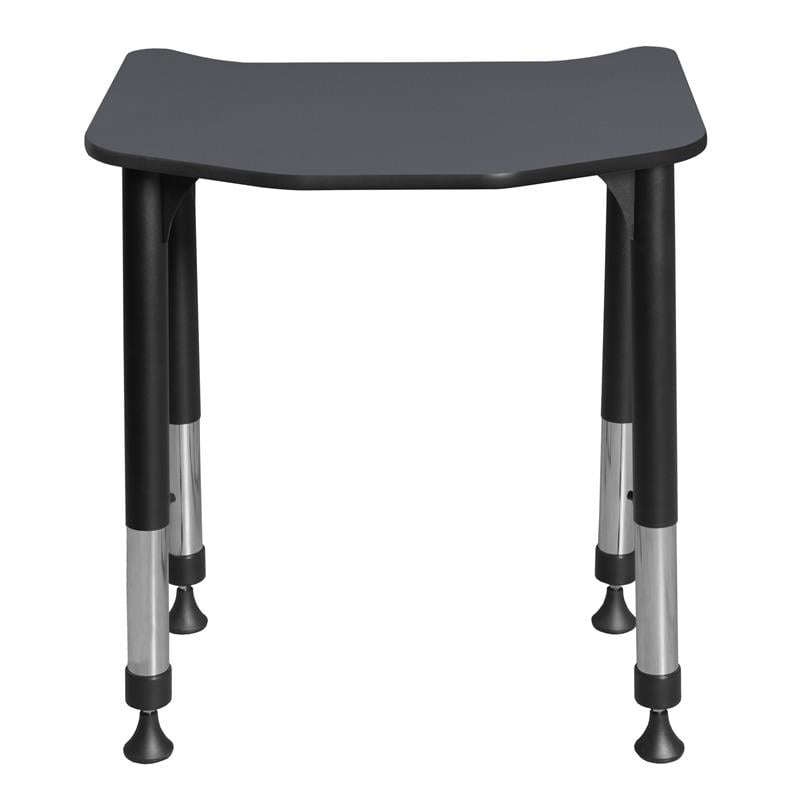 Ferris 26 in. x 24 in. Height Adjustable Student Desk- Grey