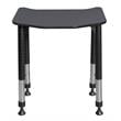 Ferris 26 in. x 24 in. Height Adjustable Student Desk- Grey