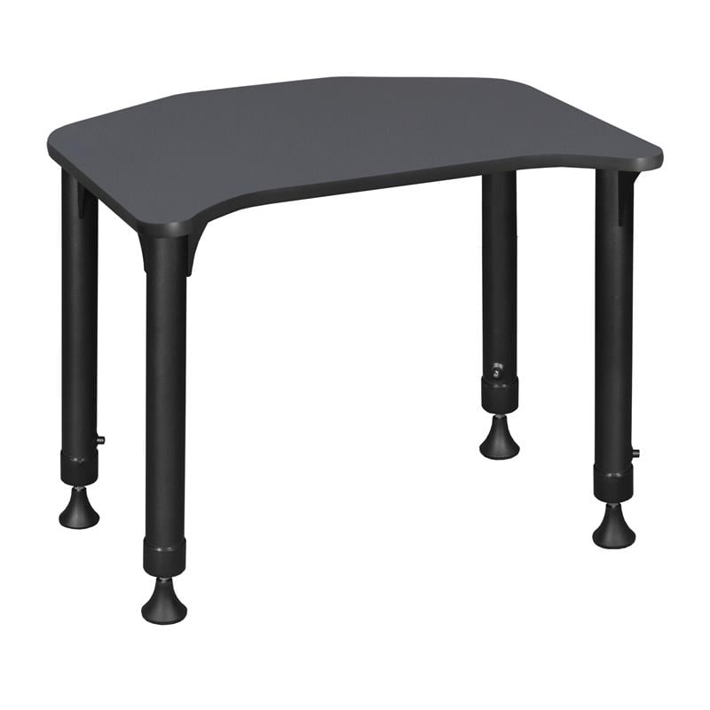Ferris 26 in. x 24 in. Height Adjustable Student Desk- Grey