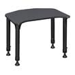 Ferris 26 in. x 24 in. Height Adjustable Student Desk- Grey