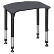 Ferris 26 in. x 24 in. Height Adjustable Student Desk- Grey