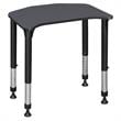 Ferris 26 in. x 24 in. Height Adjustable Student Desk- Grey