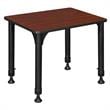 18.5 in. x 26 in. Rectangle Height Adjustable School Desk- Cherry