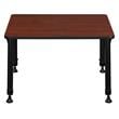 18.5 in. x 26 in. Rectangle Height Adjustable School Desk- Cherry