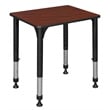 18.5 in. x 26 in. Rectangle Height Adjustable School Desk- Cherry