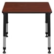 18.5 in. x 26 in. Rectangle Height Adjustable School Desk- Cherry