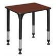18.5 in. x 26 in. Rectangle Height Adjustable School Desk- Cherry