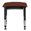 Ferris 26 in. x 24 in. Height Adjustable Student Desk with Book Storage- Cherry