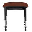 Ferris 26 in. x 24 in. Height Adjustable Student Desk with Book Storage- Cherry