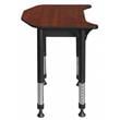 Ferris 26 in. x 24 in. Height Adjustable Student Desk with Book Storage- Cherry