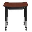 Ferris 26 in. x 24 in. Height Adjustable Student Desk with Book Storage- Cherry