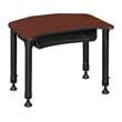 Ferris 26 in. x 24 in. Height Adjustable Student Desk with Book Storage- Cherry
