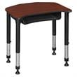 Ferris 26 in. x 24 in. Height Adjustable Student Desk with Book Storage- Cherry