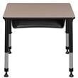 18.5 in. x 26 in. Rectangle Height Adjustable School Desk w/ Storage- Beige