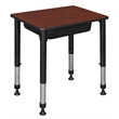 18.5 in. x 26 in. Rectangle Height Adjustable School Desk w/ Storage- Cherry