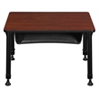 18.5 in. x 26 in. Rectangle Height Adjustable School Desk w/ Storage- Cherry