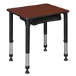 18.5 in. x 26 in. Rectangle Height Adjustable School Desk w/ Storage- Cherry