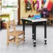 Ferris 26 in. x 24 in. Height Adjustable Student Desk- Maple