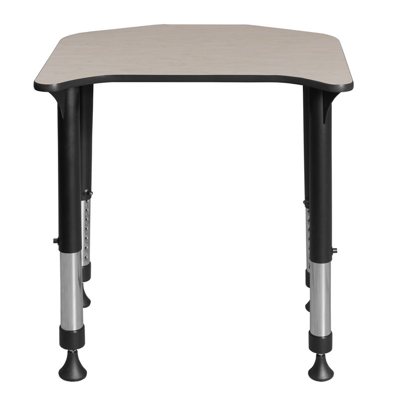 Ferris 26 in. x 24 in. Height Adjustable Student Desk- Maple