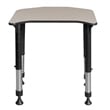 Ferris 26 in. x 24 in. Height Adjustable Student Desk- Maple