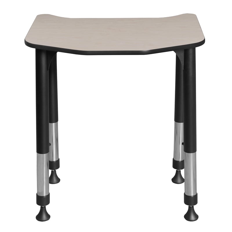 Ferris 26 in. x 24 in. Height Adjustable Student Desk- Maple