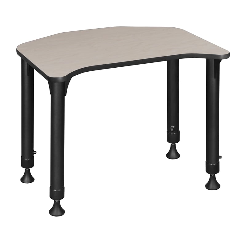 Ferris 26 in. x 24 in. Height Adjustable Student Desk- Maple