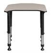Ferris 26 in. x 24 in. Height Adjustable Student Desk- Maple