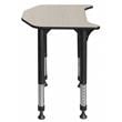 Ferris 26 in. x 24 in. Height Adjustable Student Desk- Maple