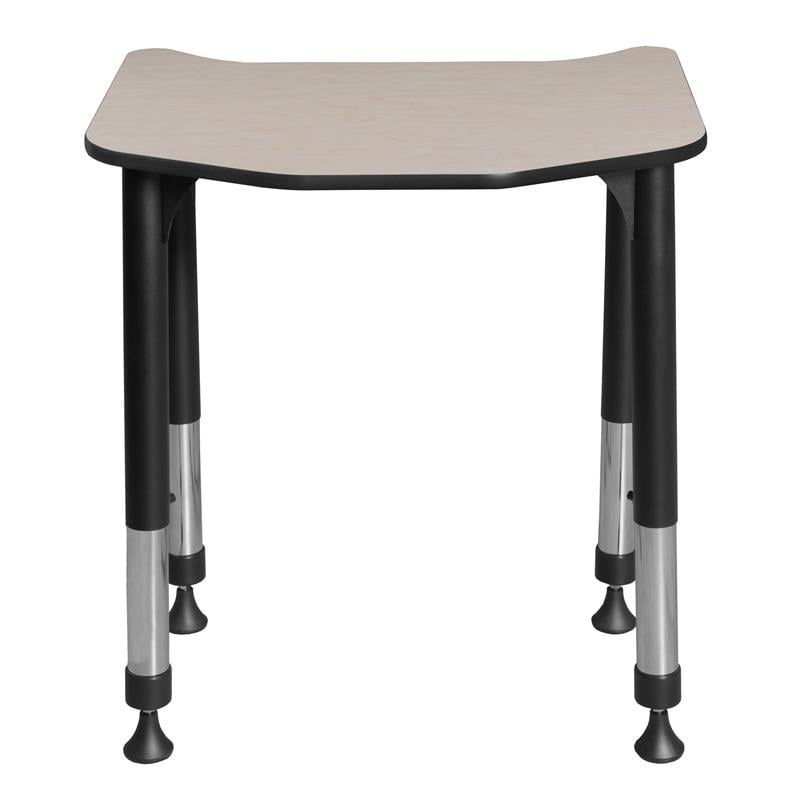 Ferris 26 in. x 24 in. Height Adjustable Student Desk- Maple