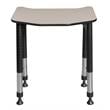 Ferris 26 in. x 24 in. Height Adjustable Student Desk- Maple