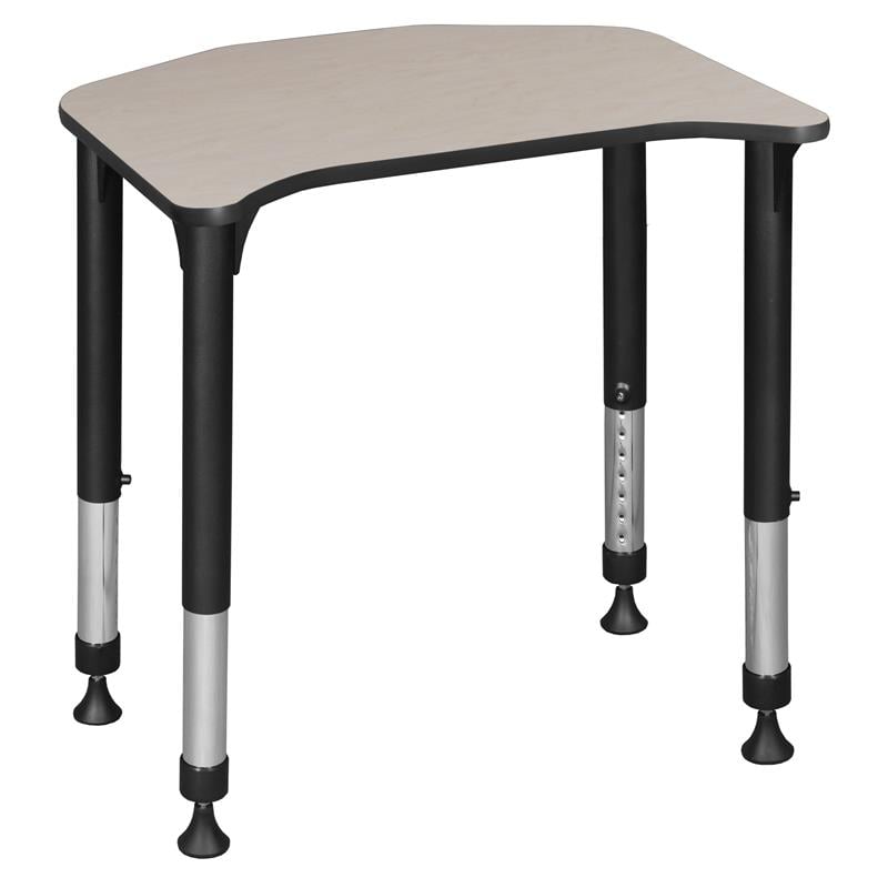 Ferris 26 in. x 24 in. Height Adjustable Student Desk- Maple