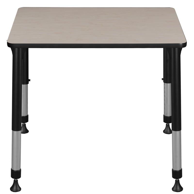 18.5 in. x 26 in. Rectangle Height Adjustable School Desk- Maple