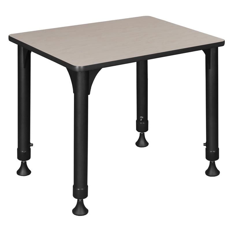 18.5 in. x 26 in. Rectangle Height Adjustable School Desk- Maple