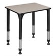 18.5 in. x 26 in. Rectangle Height Adjustable School Desk- Maple