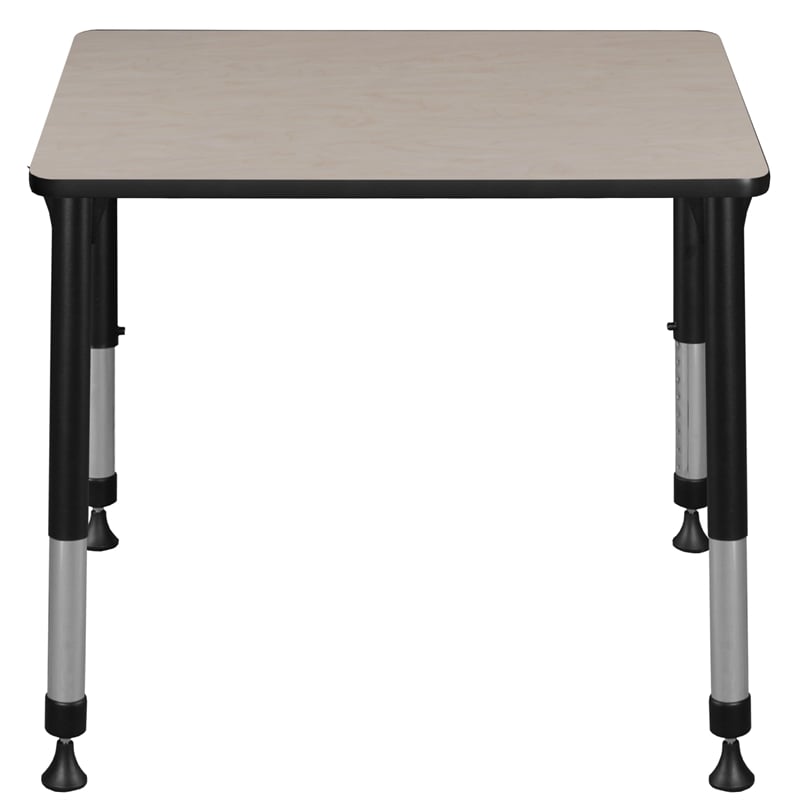 18.5 in. x 26 in. Rectangle Height Adjustable School Desk- Maple
