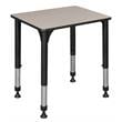 18.5 in. x 26 in. Rectangle Height Adjustable School Desk- Maple