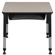 18.5 in. x 26 in. Rectangle Height Adjustable School Desk w/ Storage- Maple