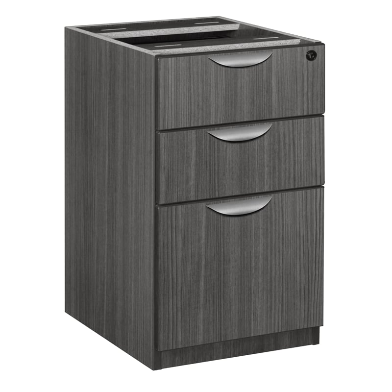Legacy Wood Box File Pedestal- Ash Grey