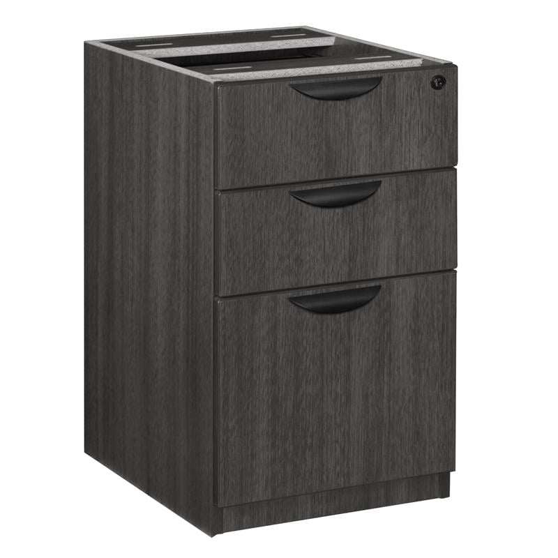 Legacy Wood Box File Pedestal- Ash Grey